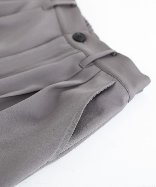 n'OrLABEL（ノアールレーベル）の「『ストレートワイドツイルパンツ』（スラックス・レディース・ブラック/グレー・1/2）」の20枚目の写真