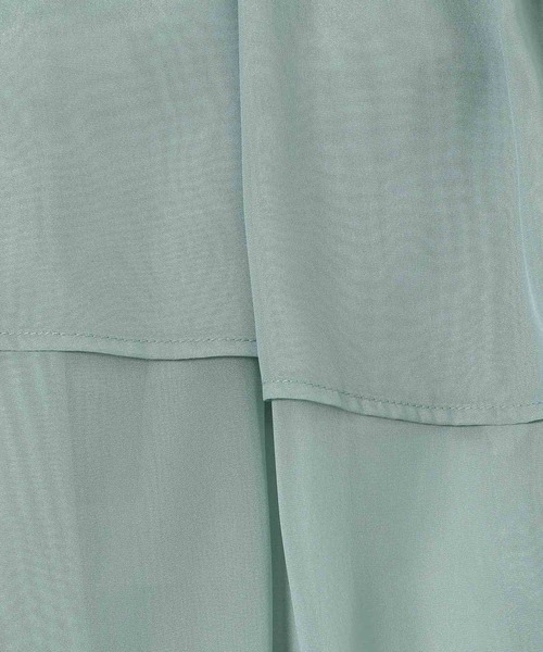 mysty woman（ミスティウーマン）の「ランダムティアードスカート 106952（スカート・レディース・チャコールグレー/ライトグリーン/ホワイト系その他・FREE）」の14枚目の写真