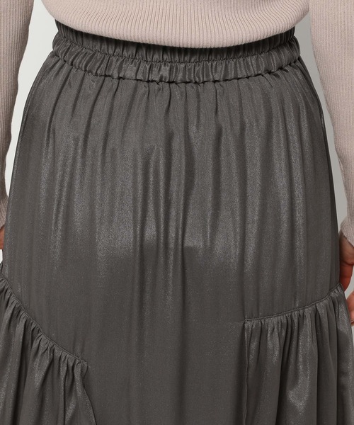 mysty woman（ミスティウーマン）の「ランダムティアードスカート 106952（スカート・レディース・チャコールグレー/ライトグリーン/ホワイト系その他・FREE）」の11枚目の写真