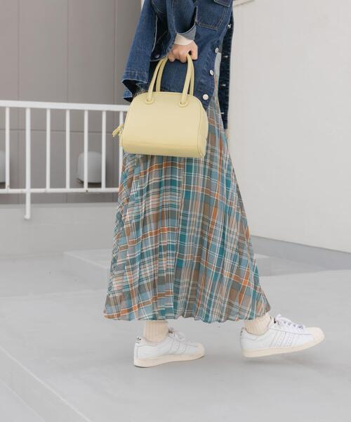 URBAN RESEARCH DOORS（アーバンリサーチドアーズ）の「アコーディオンプリーツチェックスカート（スカート・レディース・オレンジ系その他/グリーン系その他・MEDIUM）」の6枚目の写真