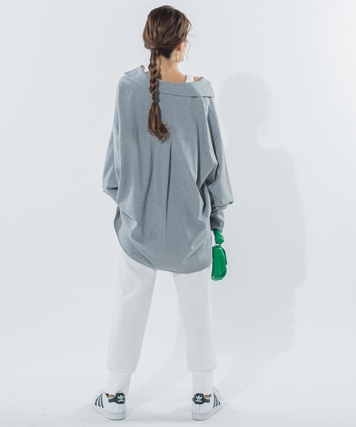 VICKY（ビッキー）の「【ビッキー定番/ロングシーズン大活躍/L号サイズ/新色登場！】裾スリットジョガーパンツ《手洗い可能》（スウェットパンツ・レディース・オフホワイト/ブラック/ベージュ/グレー・S/M/L）」の6枚目の写真