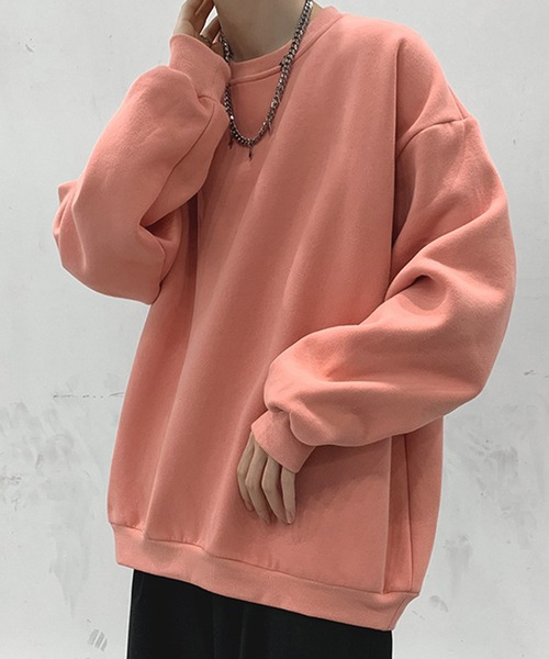 SHEPP(シープ)の「【7色展開】オーバーサイズルーズシルエット カラースウェット ユニセックスプルオーバー裏起毛(スウェット・レディース・パープル/オレンジ/ブラック/ピンク/ダークグレー/ターコイズブルー/アイボリー/ブルー/グレー・L/XL/XXL)」の8枚目の写真