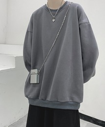 【7色展開】オーバーサイズルーズシルエット カラースウェット ユニセックスプルオーバー裏起毛