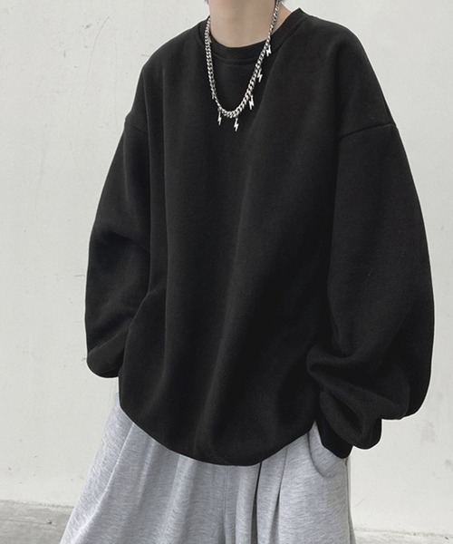 SHEPP(シープ)の「【7色展開】オーバーサイズルーズシルエット カラースウェット ユニセックスプルオーバー裏起毛(スウェット・レディース・パープル/オレンジ/ブラック/ピンク/ダークグレー/ターコイズブルー/アイボリー/ブルー/グレー・L/XL/XXL)」の15枚目の写真