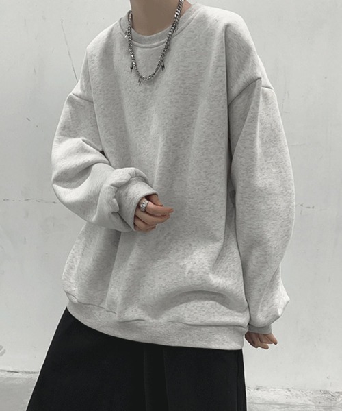 SHEPP(シープ)の「【7色展開】オーバーサイズルーズシルエット カラースウェット ユニセックスプルオーバー裏起毛(スウェット・レディース・パープル/オレンジ/ブラック/ピンク/ダークグレー/ターコイズブルー/アイボリー/ブルー/グレー・L/XL/XXL)」の16枚目の写真