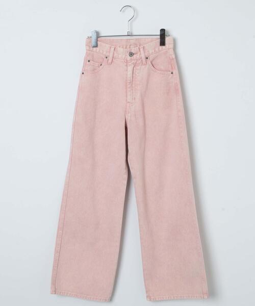 WEGO（ウィゴー）の「WEGO/ウォッシュドカラーストレートパンツ（デニムパンツ・レディース・ライトグレー/ライトピンク・SMALL/MEDIUM）」の17枚目の写真