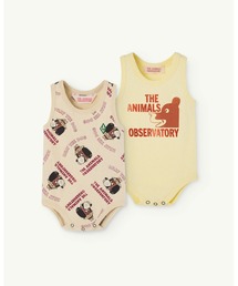 The animals observatory（ジ・アニマルズ・オブザーバトリー）の「The Animals Observatory / ベビーノースリーブボディ2枚セット（Tシャツ/カットソー・キッズ）」