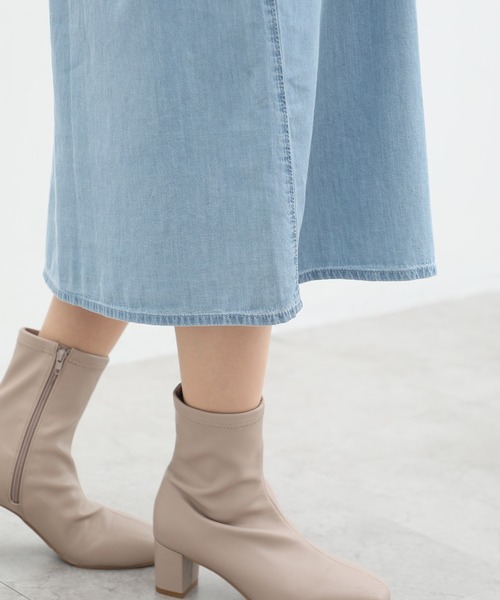 Honeys（ハニーズ）の「７分袖デニムマオカラーシャツワンピース（シャツワンピース・レディース・ライトブルー/ライトインディゴブルー・S/M/L/LL/3L）」の8枚目の写真