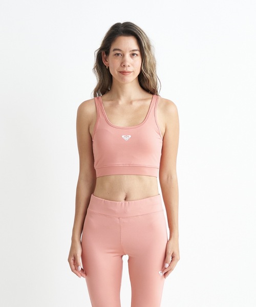 ROXY(ロキシー)の「MY 1ST ROXY SQUARE B/ロキシー速乾UVカット付きワンポイントブランドロゴブラトップ(スポーツブラ・レディース・レッド/グレー/ブラック/ホワイト・LARGE/MEDIUM/SMALL)」の1枚目の写真