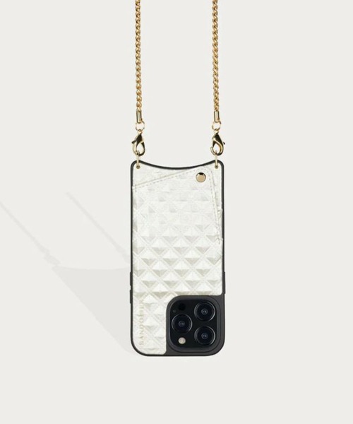 セール】【BANDOLIER】SHEILA series シーラ CREAM/BLACK (iPhone15
