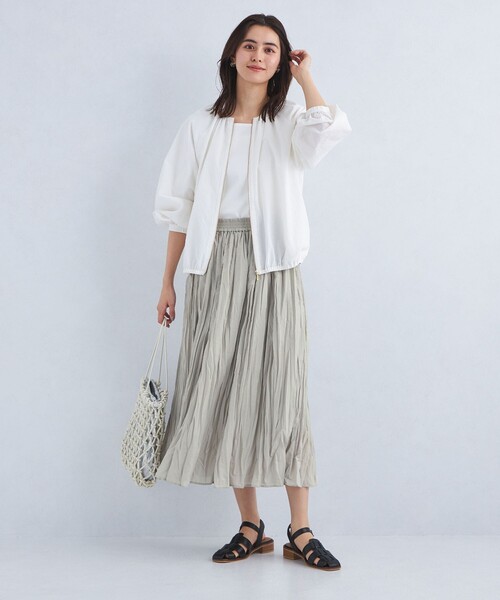 25SS　グリーンレーベルリラクシング　Oggiコラボ　エアリーギャザースカート 25SS グリーンレーベルリラクシング Oggiコラボ エアリー