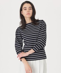 CAST: | 【着回し抜群】ボリュームスリーブボーダーニット(ニット/セーター)