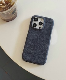 lit.Cy | デニムファブリックスマホケース iPhoneケース(スマホケース/カバー)