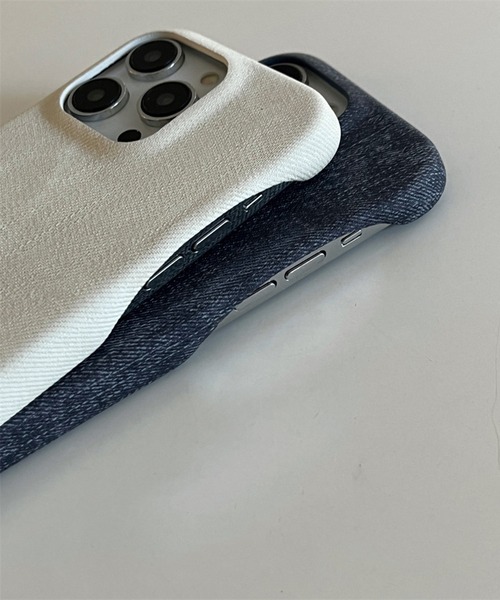lit.Cy（リットシー）の「デニムファブリックスマホケース　iPhoneケース（スマホケース/カバー・メンズ・ネイビー/ブラック/オフホワイト/ブルー・iPhone 14/iPhone 13 Pro/iPhone 13/iPhone 15 Pro/iPhone 15/iPhone 14 Pro）」の7枚目の写真