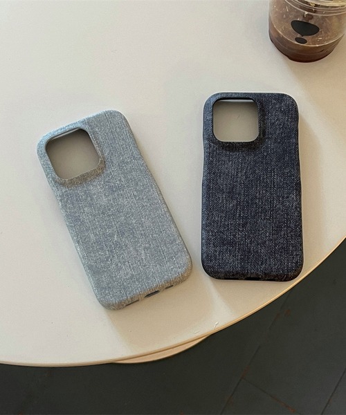 lit.Cy（リットシー）の「デニムファブリックスマホケース　iPhoneケース（スマホケース/カバー・メンズ・ネイビー/ブラック/オフホワイト/ブルー・iPhone 14/iPhone 13 Pro/iPhone 13/iPhone 15 Pro/iPhone 15/iPhone 14 Pro）」の12枚目の写真