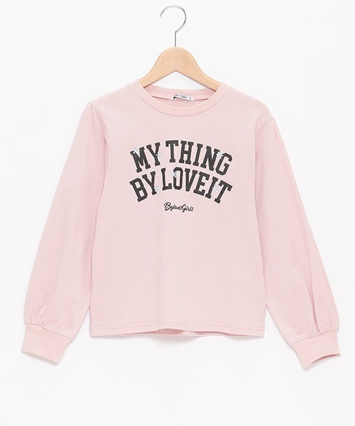 by LOVEiT（バイラビット）の「【WEB限定】ロゴ長袖Tシャツ（Tシャツ/カットソー・キッズ・ブルー/ピンク/オフホワイト/ブラック・130cm/160cm/140cm/150cm/120cm）」の4枚目の写真