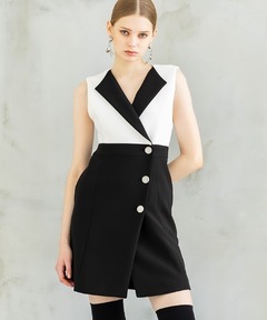 ワンピース herlipto Tweed Pleated Mini Dress Tweed Pleated Mini Dress（ワンピース）｜Her lip to（ハー