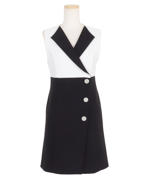 ノーカラービジューボタンドレス（ドレス）｜AMBIENT（アンビエント）