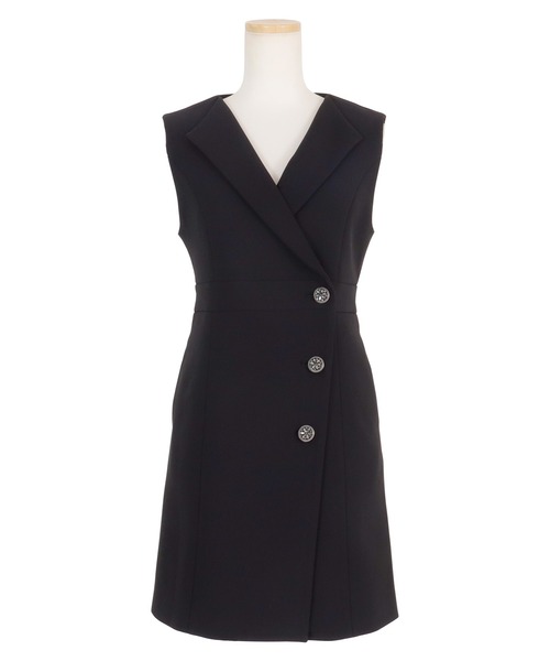 ノーカラービジューボタンドレス（ドレス）｜AMBIENT（アンビエント）