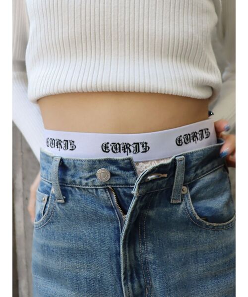 EVRIS（エヴリス）の「ロゴラインレースバイカーパンツ（その他パンツ・レディース・ホワイト/ブラック・FREE）」の3枚目の写真