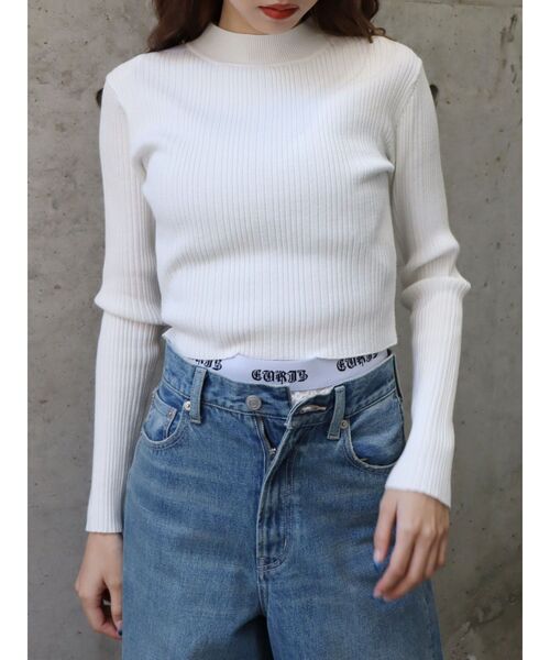 EVRIS（エヴリス）の「ロゴラインレースバイカーパンツ（その他パンツ・レディース・ホワイト/ブラック・FREE）」の4枚目の写真