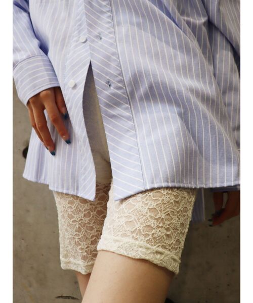 EVRIS（エヴリス）の「ロゴラインレースバイカーパンツ（その他パンツ・レディース・ホワイト/ブラック・FREE）」の6枚目の写真