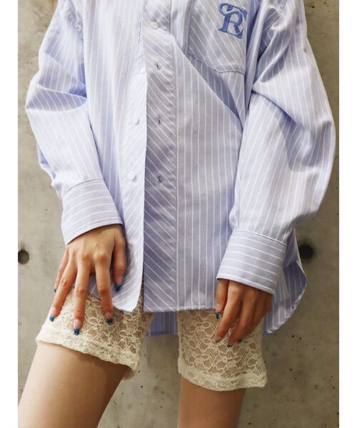 EVRIS（エヴリス）の「ロゴラインレースバイカーパンツ（その他パンツ・レディース・ホワイト/ブラック・FREE）」の7枚目の写真