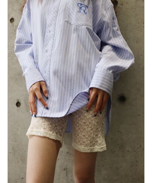 EVRIS（エヴリス）の「ロゴラインレースバイカーパンツ（その他パンツ・レディース・ホワイト/ブラック・FREE）」の9枚目の写真