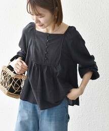 SHIPS any | SHIPS any:〈洗濯機可能〉ヘムタック スクエア ネック ブラウス(シャツ/ブラウス)