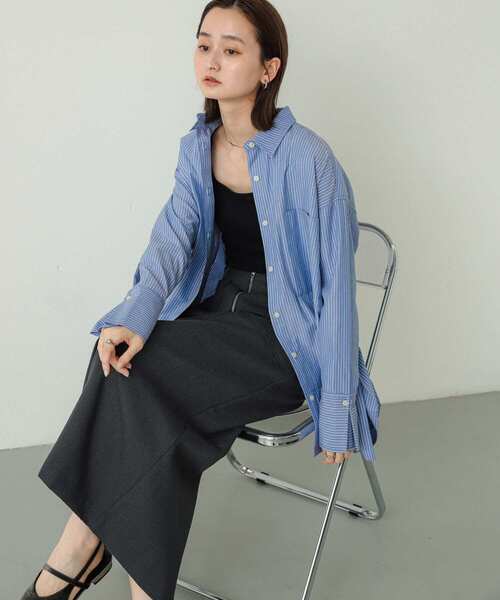 SENSE OF PLACE by URBAN RESEARCH(センスオブプレイスバイアーバンリサーチ)の「アウトポケットジップスカート(スカート・レディース・カーキ/アイボリー/ブラック/チャコールグレー・SMALL/MEDIUM)」の9枚目の写真