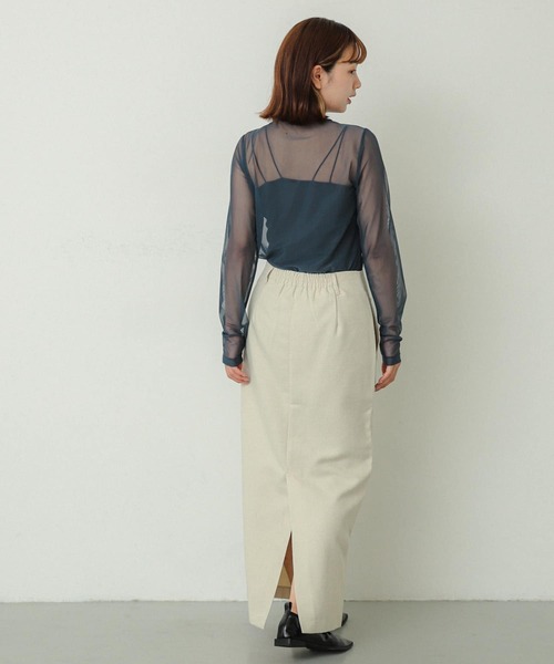 SENSE OF PLACE by URBAN RESEARCH(センスオブプレイスバイアーバンリサーチ)の「アウトポケットジップスカート(スカート・レディース・カーキ/アイボリー/ブラック/チャコールグレー・SMALL/MEDIUM)」の12枚目の写真