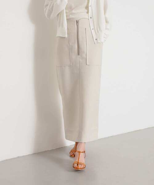 SENSE OF PLACE by URBAN RESEARCH(センスオブプレイスバイアーバンリサーチ)の「アウトポケットジップスカート(スカート・レディース・カーキ/アイボリー/ブラック/チャコールグレー・SMALL/MEDIUM)」の20枚目の写真