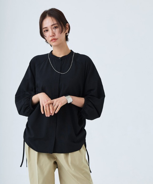RASW（ラス）の「[RASW]シャーリングボリュームスリーブブラウス（シャツ/ブラウス・レディース・ブラック/オフホワイト・L/M）」の19枚目の写真