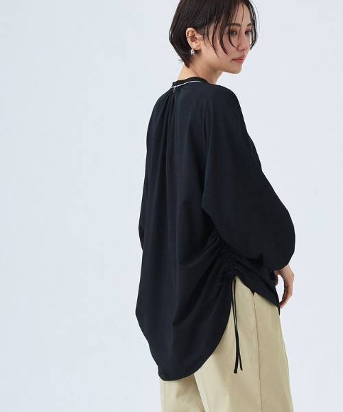 RASW（ラス）の「[RASW]シャーリングボリュームスリーブブラウス（シャツ/ブラウス・レディース・ブラック/オフホワイト・L/M）」の9枚目の写真