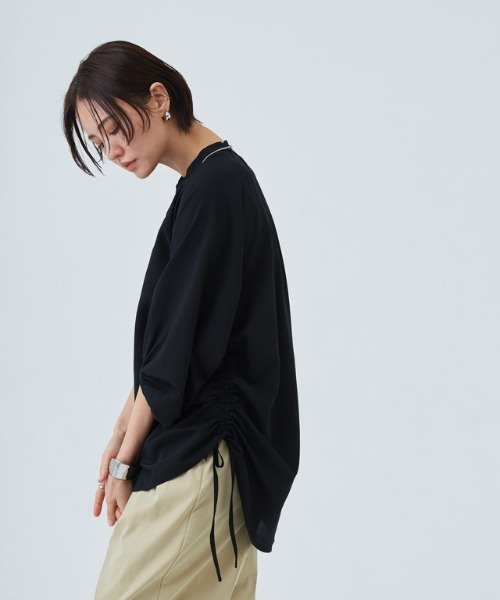 RASW（ラス）の「[RASW]シャーリングボリュームスリーブブラウス（シャツ/ブラウス・レディース・ブラック/オフホワイト・L/M）」の18枚目の写真