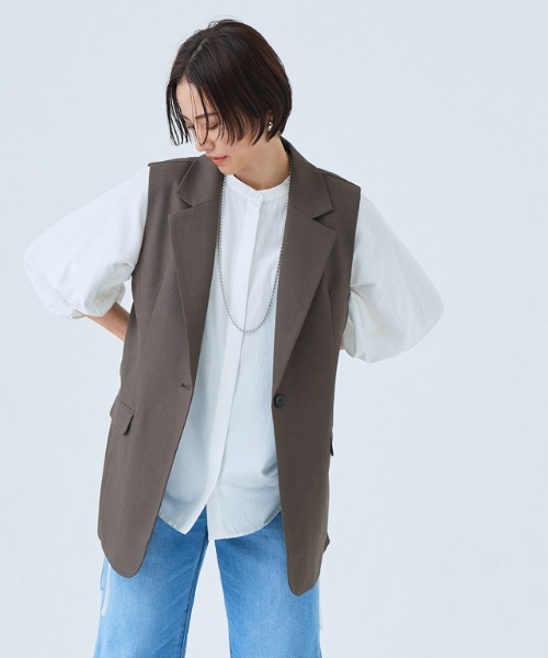 RASW（ラス）の「[RASW]シャーリングボリュームスリーブブラウス（シャツ/ブラウス・レディース・ブラック/オフホワイト・L/M）」の15枚目の写真