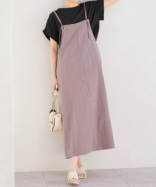Viola e Viola(ヴィオラエヴィオラ)の「さらひやりコットン 前後2WAYトップス(Tシャツ/カットソー・レディース・ホワイト/ブラック/グレイッシュブルー/ミント/モカ・M/L/LL/3L/4L/5L)」の7枚目の写真