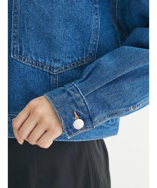 Green　Parks（グリーンパークス）の「・Double　Flags　フリルカラーGジャン（その他アウター・レディース・インディゴブルー・FREE）」の9枚目の写真