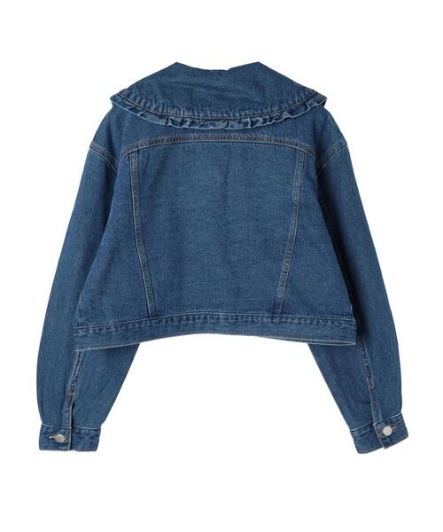 Green　Parks（グリーンパークス）の「・Double　Flags　フリルカラーGジャン（その他アウター・レディース・インディゴブルー・FREE）」の14枚目の写真