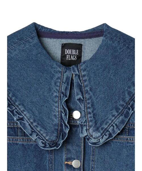 Green　Parks（グリーンパークス）の「・Double　Flags　フリルカラーGジャン（その他アウター・レディース・インディゴブルー・FREE）」の15枚目の写真