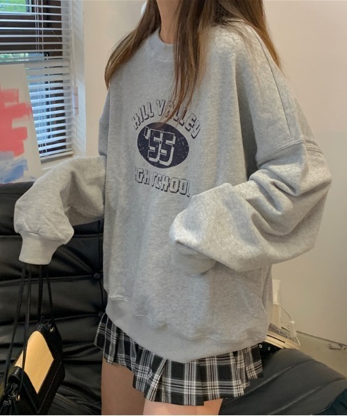 Per sist ence(パーシエンス)の「ナンバリングクルースウェット(スウェット・レディース・グレー/グリーン/オートミール/ネイビー・FREE)」の12枚目の写真