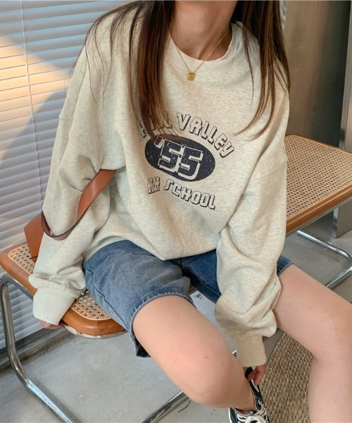 Per sist ence(パーシエンス)の「ナンバリングクルースウェット(スウェット・レディース・グレー/グリーン/オートミール/ネイビー・FREE)」の17枚目の写真