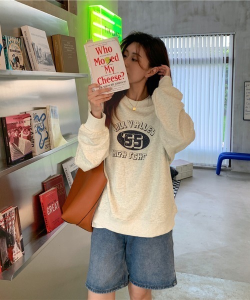 Per sist ence(パーシエンス)の「ナンバリングクルースウェット(スウェット・レディース・グレー/グリーン/オートミール/ネイビー・FREE)」の18枚目の写真
