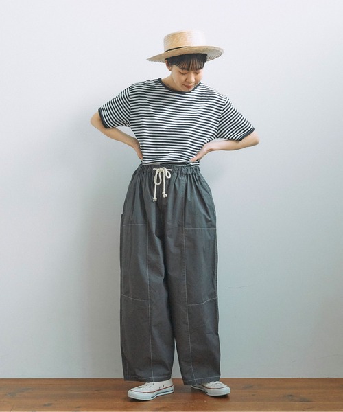PAR ICI(パーリッシィ)の「馬布 切り替えボリュームパンツ(その他パンツ・レディース・チャコールグレー/ベージュ/ブルー/カーキ・FREE)」の17枚目の写真