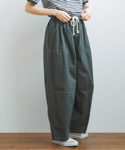 PAR ICI(パーリッシィ)の「馬布 切り替えボリュームパンツ(その他パンツ・レディース・チャコールグレー/ベージュ/ブルー/カーキ・FREE)」の10枚目の写真
