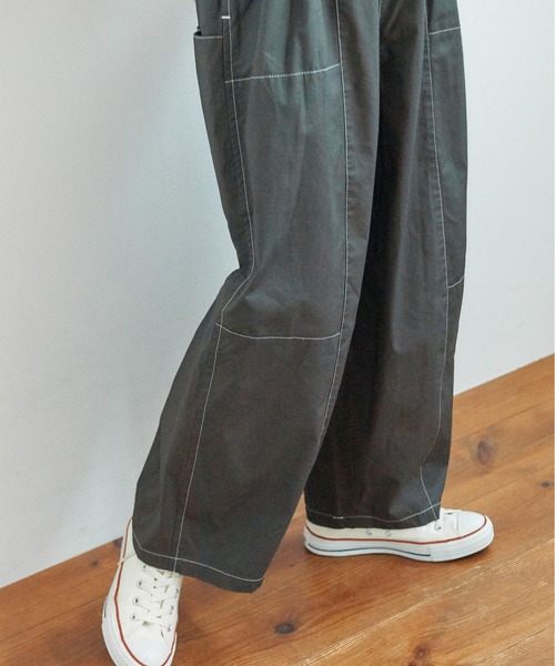 PAR ICI(パーリッシィ)の「馬布 切り替えボリュームパンツ(その他パンツ・レディース・チャコールグレー/ベージュ/ブルー/カーキ・FREE)」の15枚目の写真