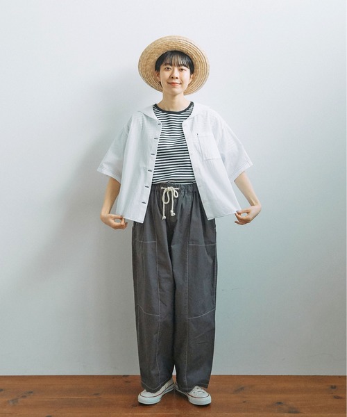 PAR ICI(パーリッシィ)の「馬布 切り替えボリュームパンツ(その他パンツ・レディース・チャコールグレー/ベージュ/ブルー/カーキ・FREE)」の20枚目の写真