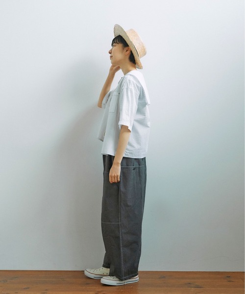 PAR ICI(パーリッシィ)の「馬布 切り替えボリュームパンツ(その他パンツ・レディース・チャコールグレー/ベージュ/ブルー/カーキ・FREE)」の21枚目の写真