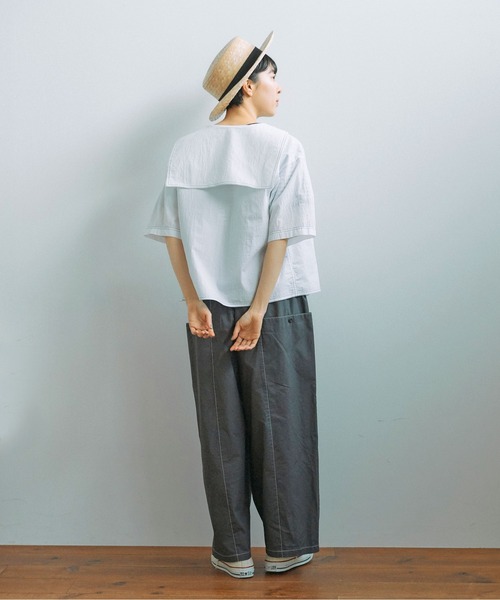 PAR ICI(パーリッシィ)の「馬布 切り替えボリュームパンツ(その他パンツ・レディース・チャコールグレー/ベージュ/ブルー/カーキ・FREE)」の22枚目の写真
