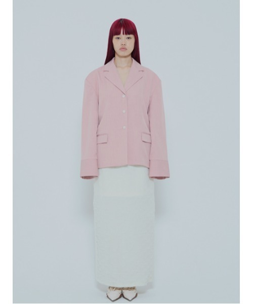 AMAIL（アマイル）の「Power shoulder shirt（シャツ/ブラウス・レディース・グレー/ピンク・FREE）」の11枚目の写真